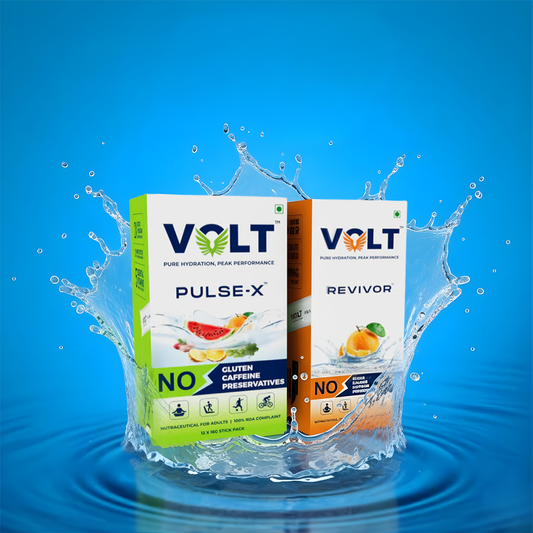 Volt Power Duo – Pulse-X & Revivor | Electrolyte & Immunity Drink for Adults | Zero Sugar | 22 Sachets
