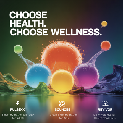 Volt Power Trio – Family Wellness Hydration Pack | Pulse-X • Bouncee • Revivor | Daily Electrolytes & Immunity Boosters | Zero Sugar | Pack of 34 | For All Ages