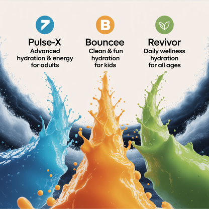 Volt Power Combo – Revivor • Bouncee | Daily Hydration Intensifier & Immunity Booster Drink Mix | Health-Conscious Wellness Duo for Adults & Kids | Pack of 22 Sachets