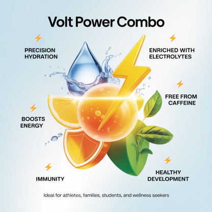 Volt Power Combo – Pulse-X • Bouncee | Hydration Intensifier + Instant Energy Drink Mix | Active Family Electrolytes & Wellness Duo | Pack of 24 Sachets