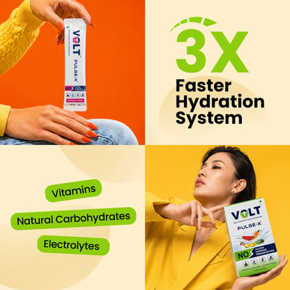 Electrolyte Powder for 3X Hydration & Energy | Volt Pulse-X
