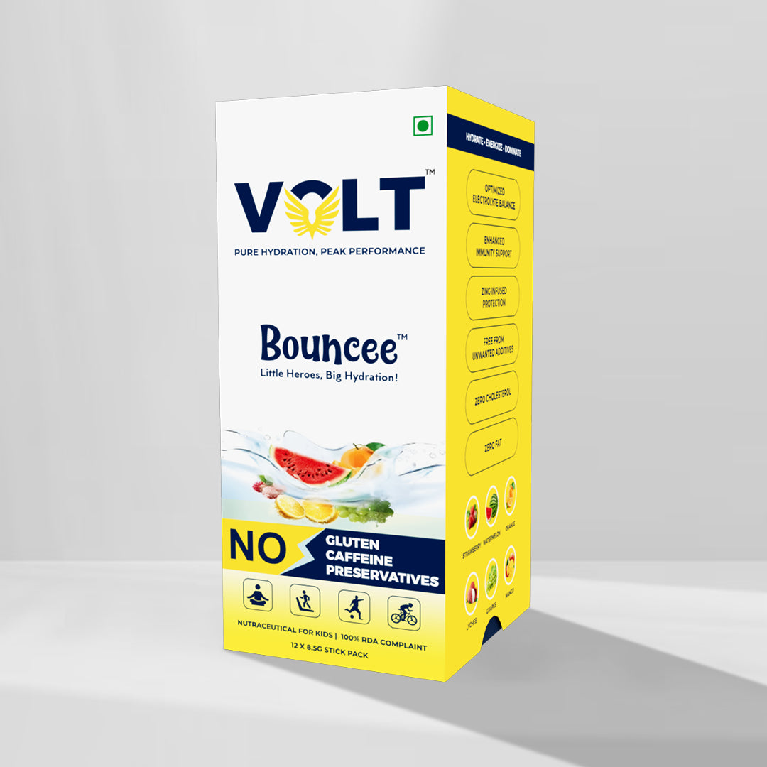 VOLT Bounceee packaging on a gray background