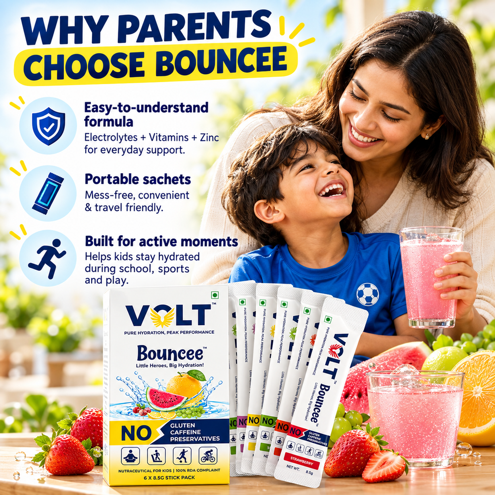 Kids Electrolyte Drink with Vitamins & Zinc | Volt Bouncee Kids