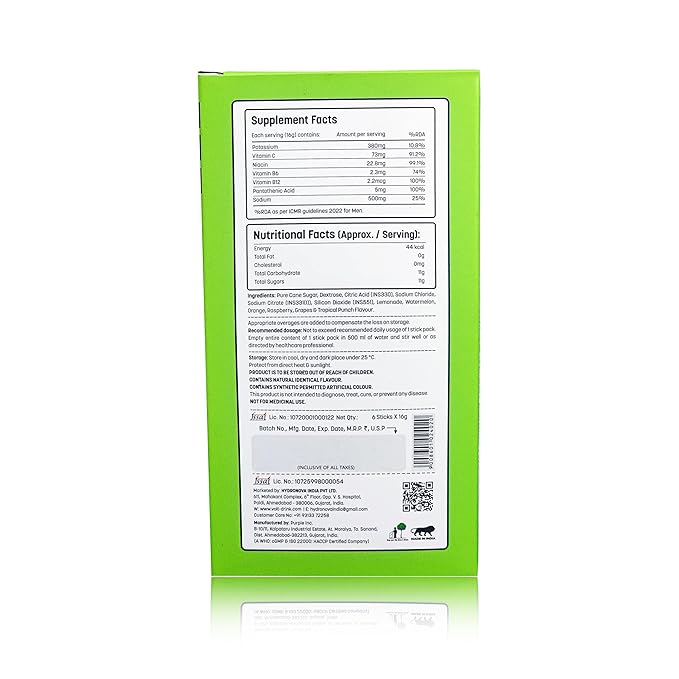 Volt Pulse-X Hydration Drink Supplement Facts – Packed with Electrolytes, B-Vitamins, and Vitamin C for Optimal Hydration and Performance.