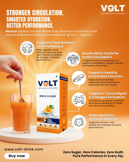 Volt Revivor Instant Energy & Hydration Drink Mix | Zero Sugar | Pre-Workout | Boost Endurance