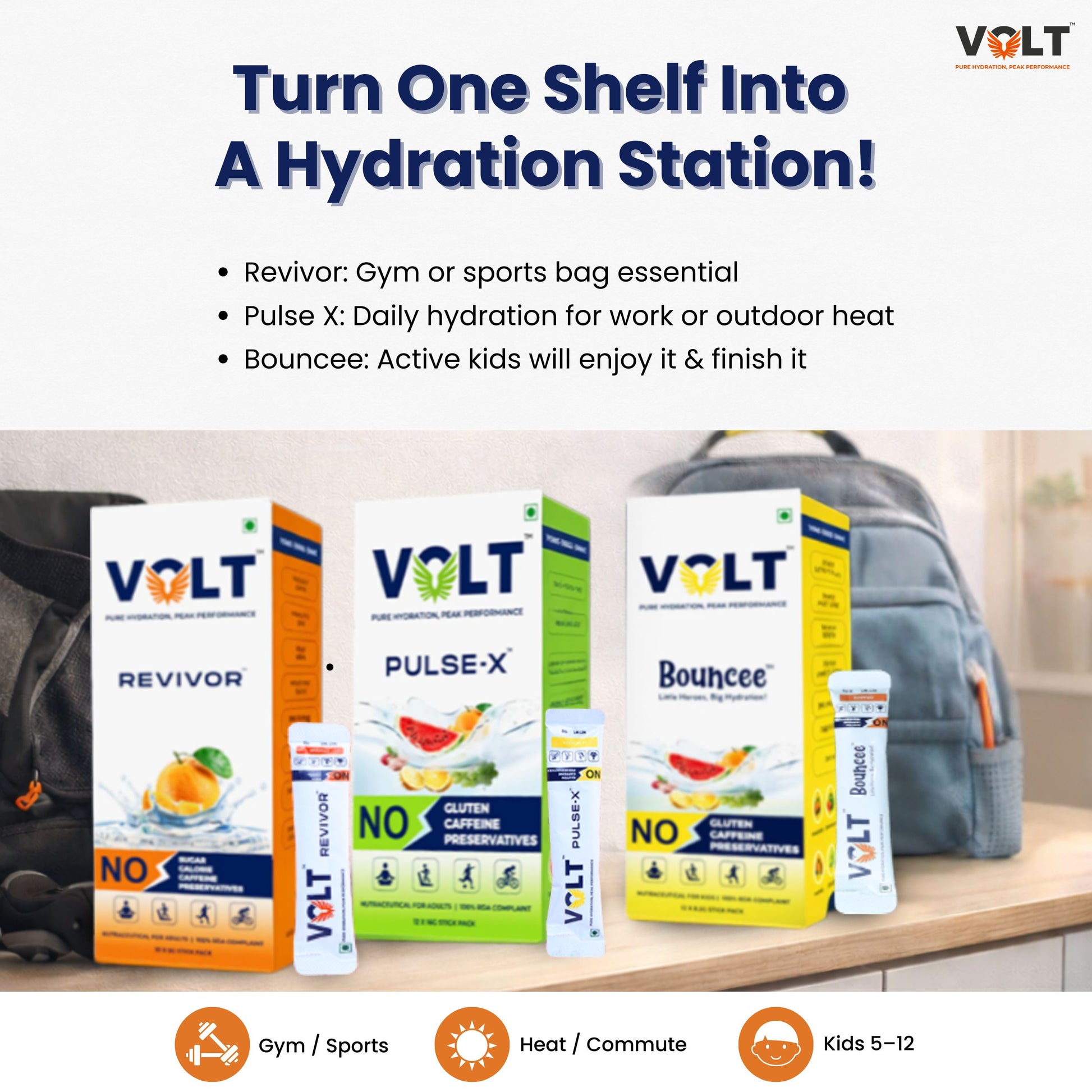 Volt Trio – Electrolyte Drink Powder Sugar Free